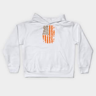 Orange, Brown, and White Kids Hoodie